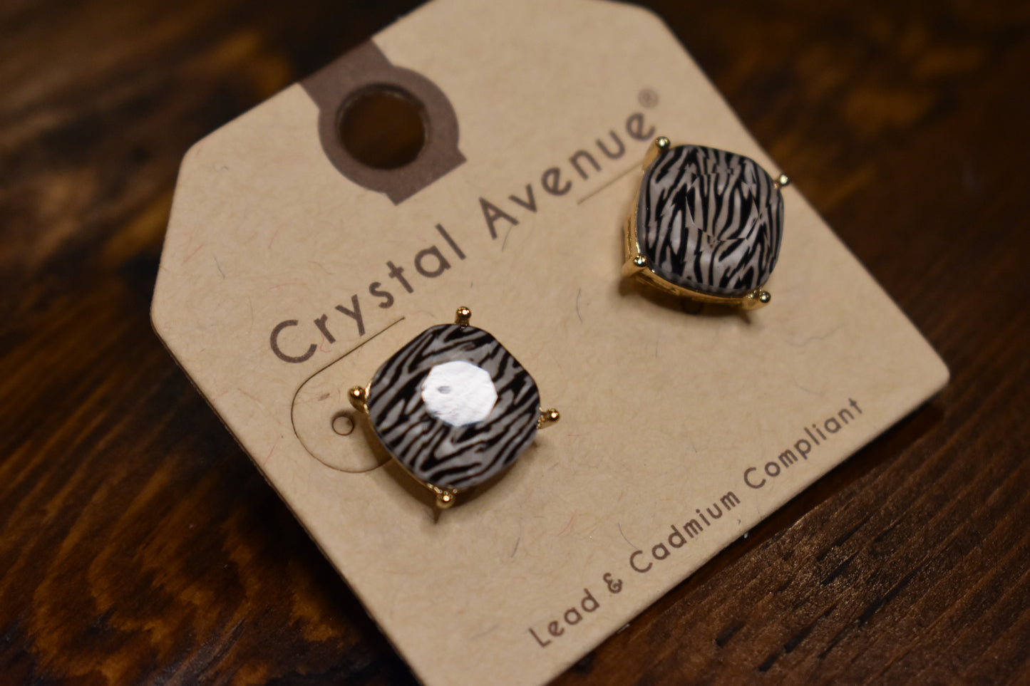 Zebra Print Earrings