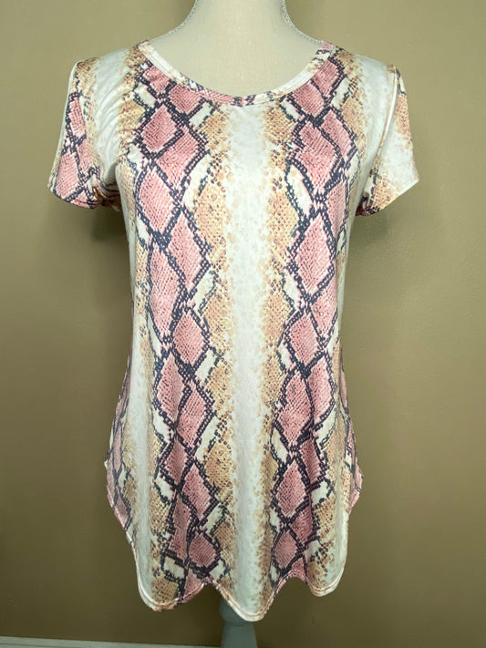 Snake Skin Print Top