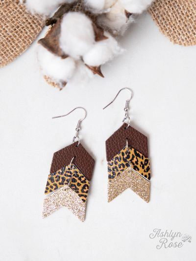 Brown - Go Your Own Way Arrow Earrings