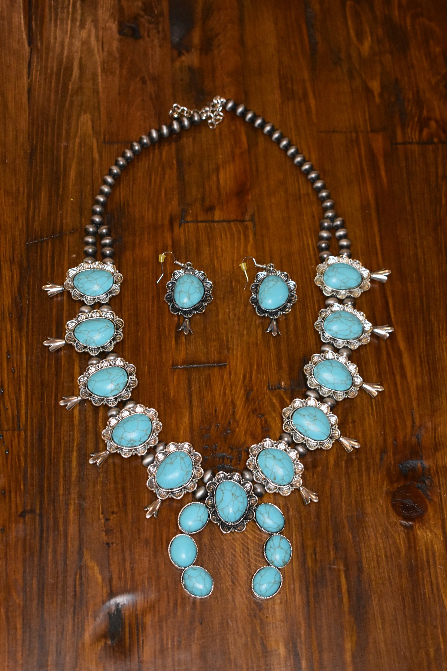 Turquoise Squash Blossom Necklace