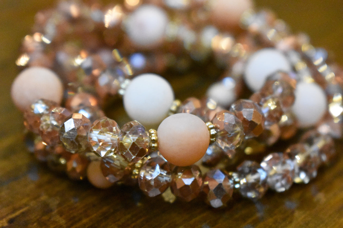 Pink Stacked Bracelet